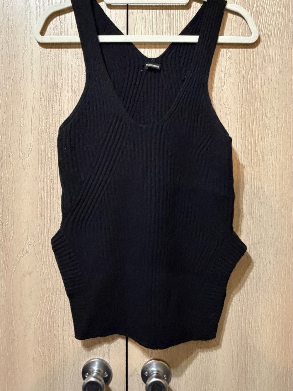 Rachel Comey Black Ribbed Knit Tank Top - Women's Sleeveless Sweater